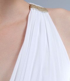 Veil dress with trim