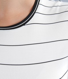 Printed jersey t-shirt with cord