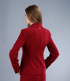 Garnet office jacket in elastic fabric