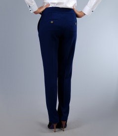 Office navy blue pants with pockets