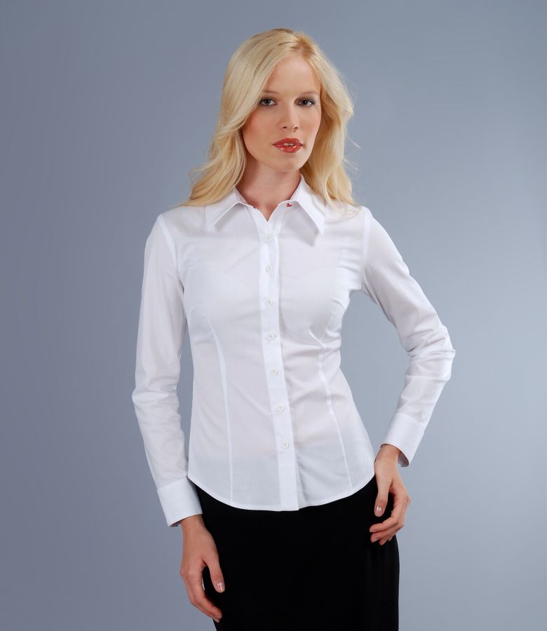 Elastic Cotton Shirt White YOKKO