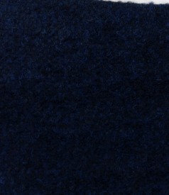 Dark blue loops skirt with wool and alpaca