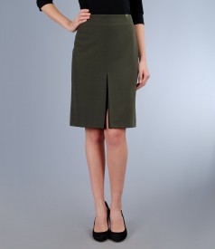Khaki office skirt
