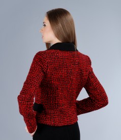 Multicoloured jacket from loops with wool
