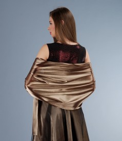 Bronze organza wrap