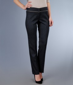 Elegant trousers with trim