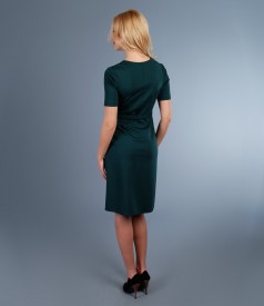 Elastic jersey dress with cord