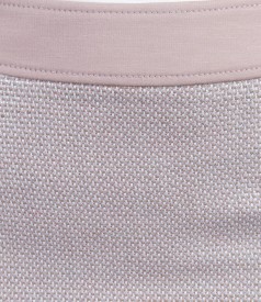 Elegant skirt with trim and discrete glitter thread