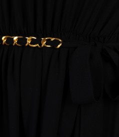 Long veil dress with folds