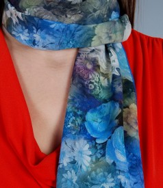 Printed veil scarf