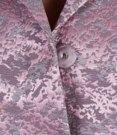 Cotton brocade jacket with metallic thread