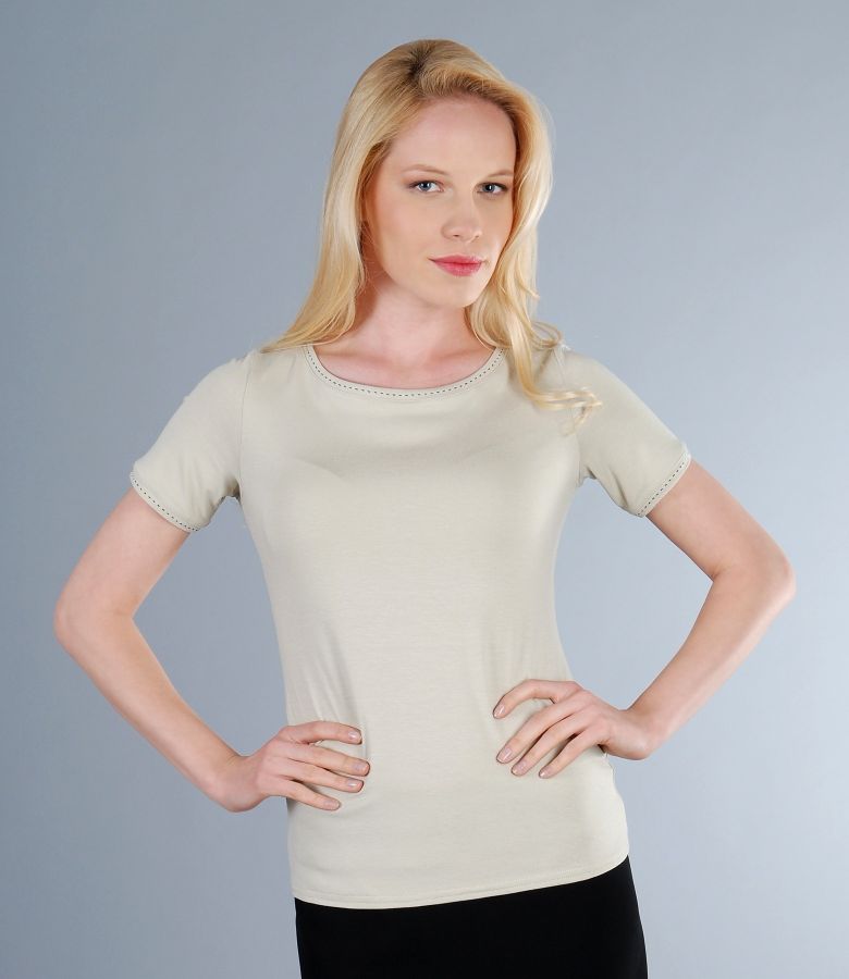 white stuff pom trim jersey shirt