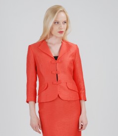 Office jacket with linen and viscose