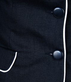 Office linen jacket with trim
