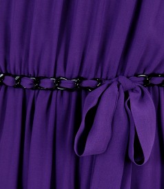 Long veil dress with folds