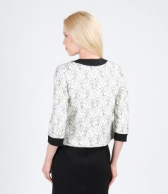 Elegant lace bolero with trim