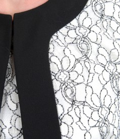 Elegant lace bolero with trim