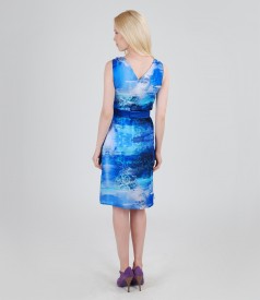 Fluid silk dress with twisted braces - limited edition