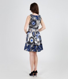 Printed cotton dress with bows