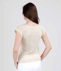 Flax jersey t-shirt