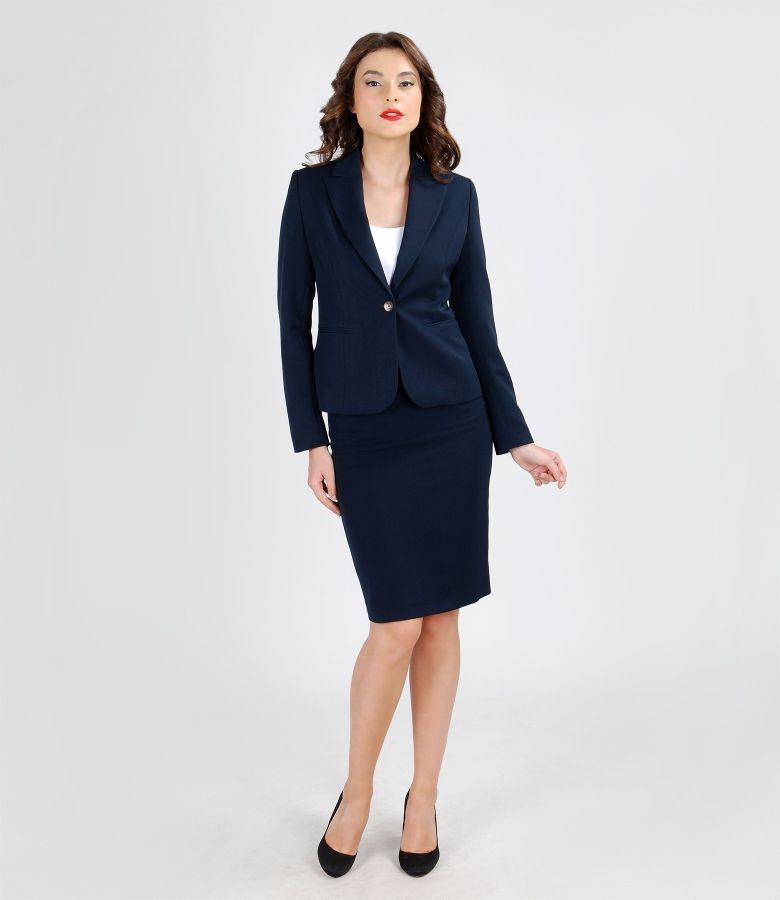 Office outfit from elastic fabric