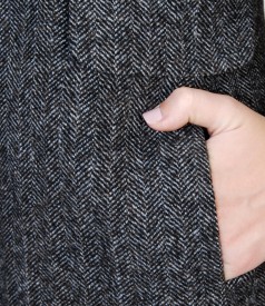 Grey jacket with wool and pockets