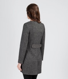 Grey jacket with wool and pockets