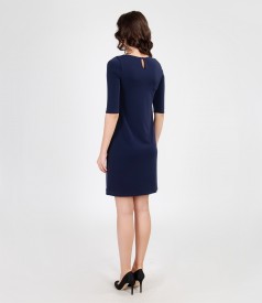 Jersey dress with pleats