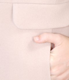 Beige coat with pockets