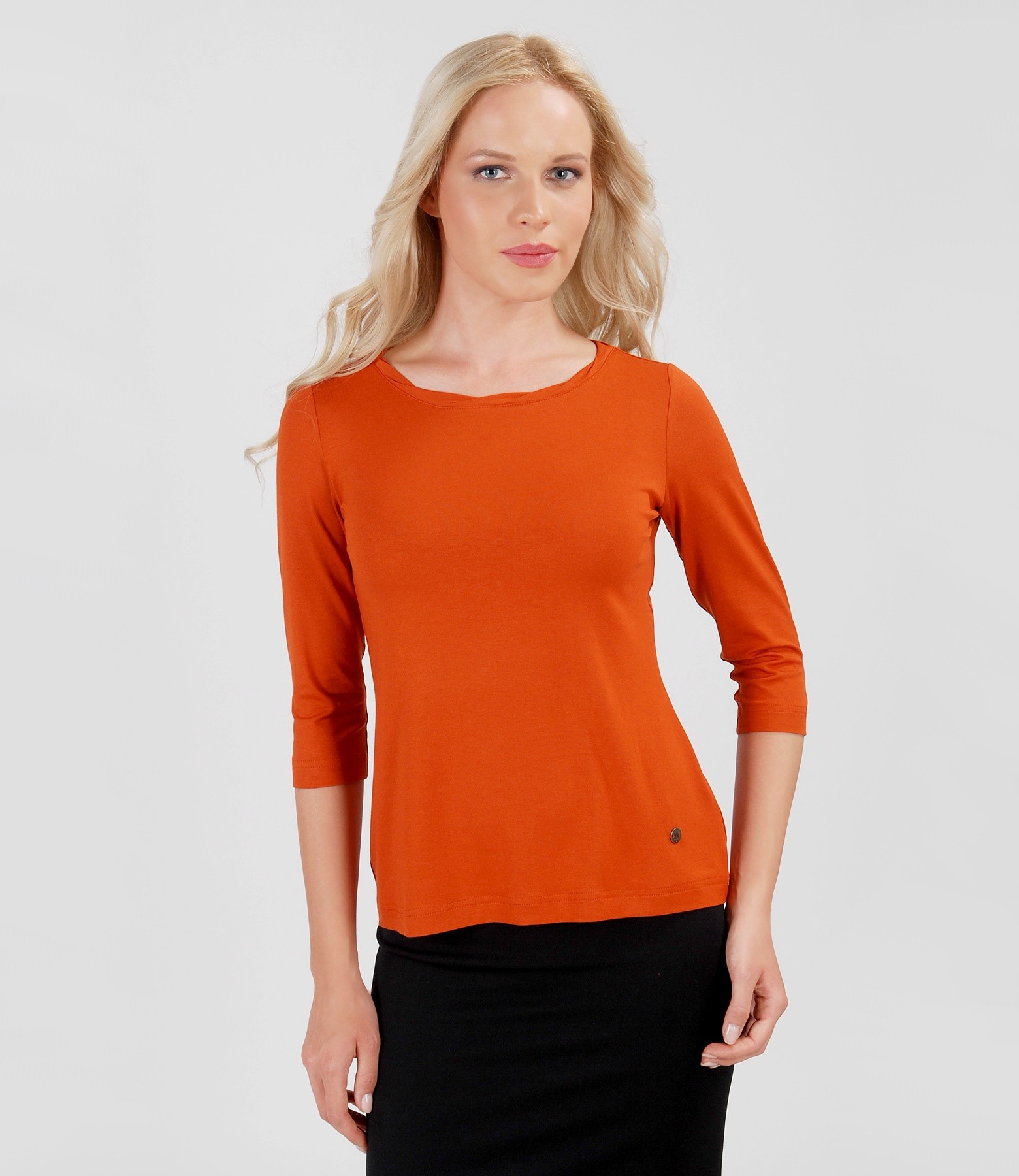 Jersey T shirt With Trim Brick Red YOKKO