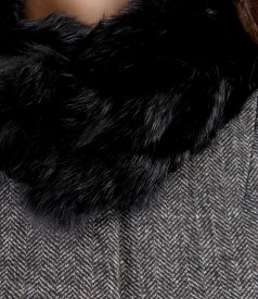 Natural fur collar