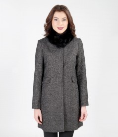 Natural fur collar