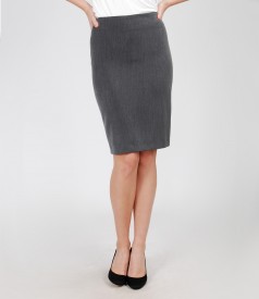 Elastic fabric office skirt