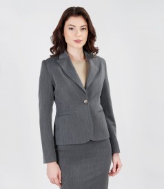 Office jacket from elastic fabric