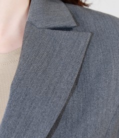 Office jacket from elastic fabric