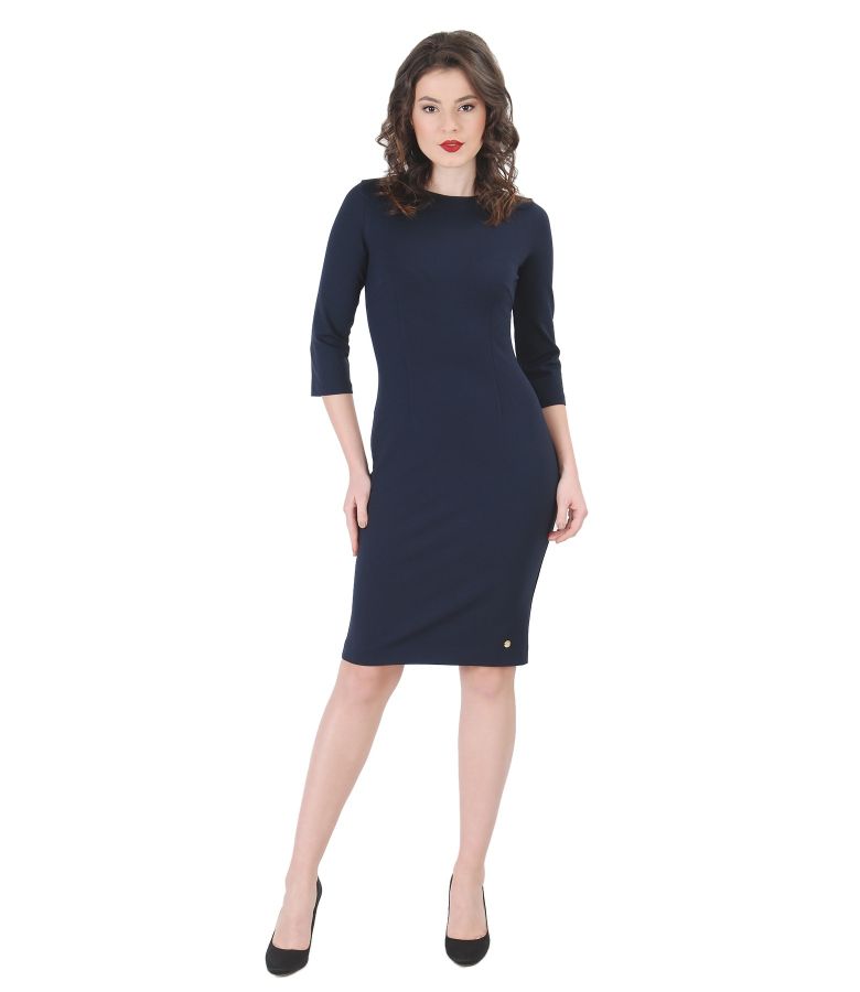 Thick elastic jersey dress