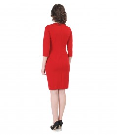 Thick elastic jersey dress