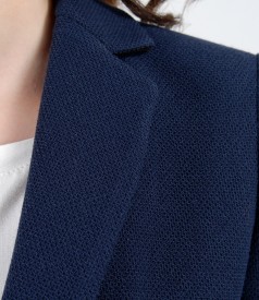 Office jacket from elastic fabric