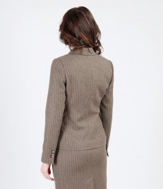 Office jacket with organic wool and cotton