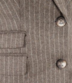 Office jacket with organic wool and cotton