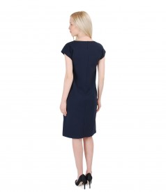 Thick elastic jersey dress with pockets