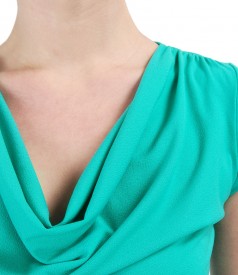 Jersey t-shirt with folds