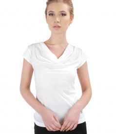 Jersey t-shirt with folds