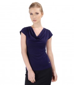 Jersey t-shirt with folds