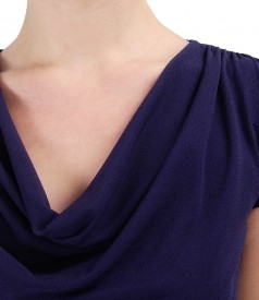 Jersey t-shirt with folds