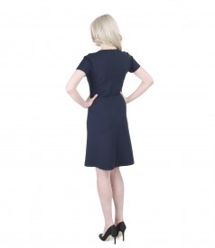 Flaring dress from thick elastic jersey