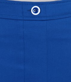Elastic cotton blue skirt
