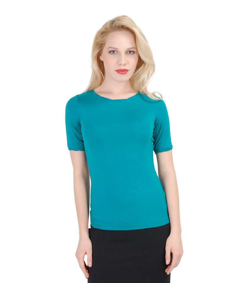 Jersey t-shirt with trim