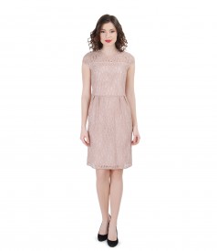 Lace dress with fins