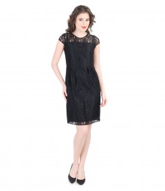 Lace dress with fins